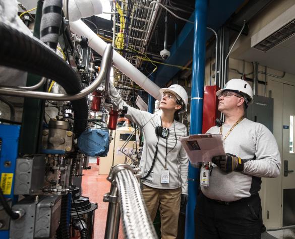 Two Individuals Performing a Workplace Safety Inspection